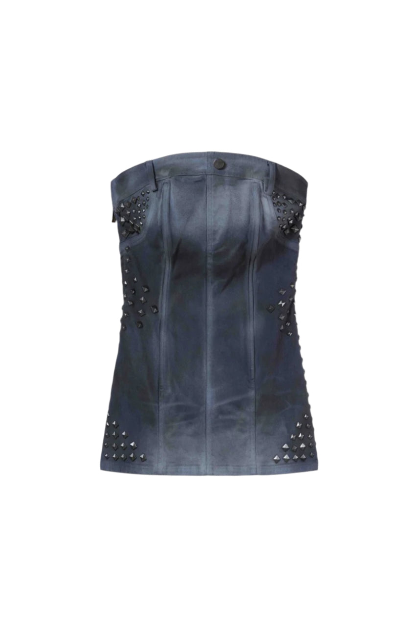 MOTO STUDDED DRESS BLACK