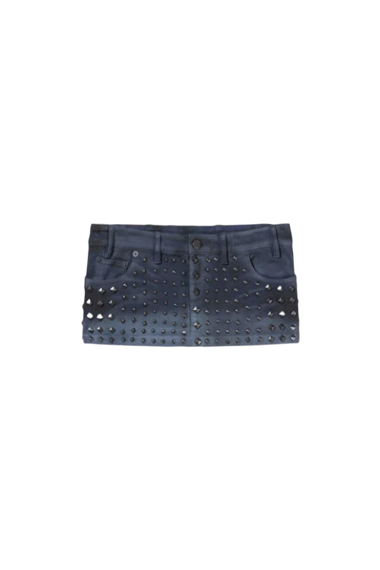 MOTO STUDDED SKIRT BLACK