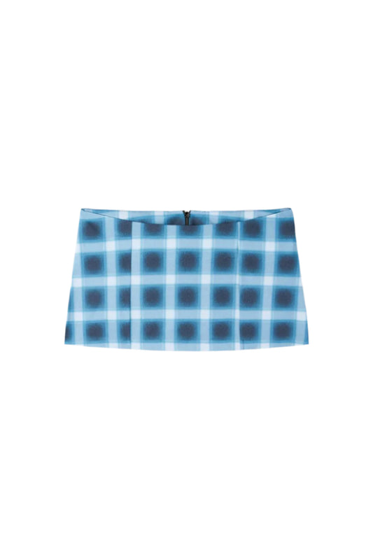 TARTAN MINI SKIRT BLUE