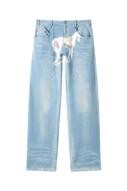 STRAIGHT-LEG PONY JEANS