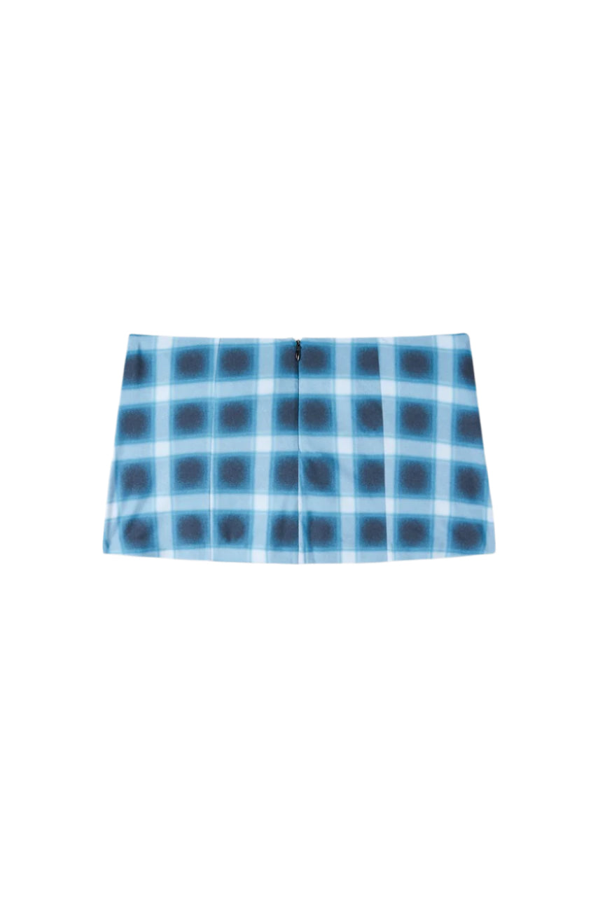 TARTAN MINI SKIRT BLUE